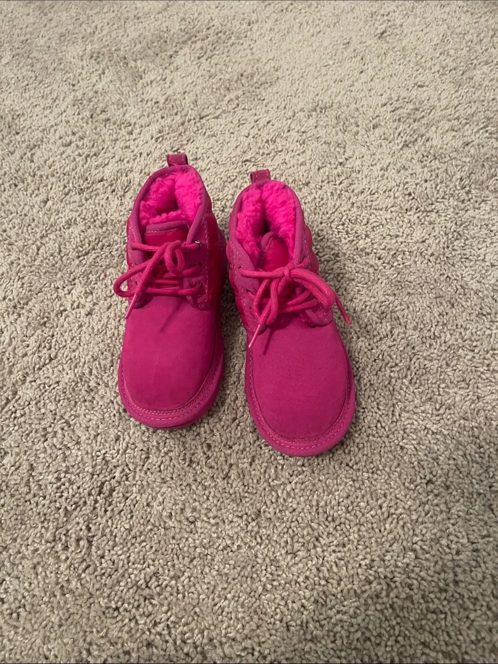 Ugg Fuchsia Pink Lace-Up Winter Boots